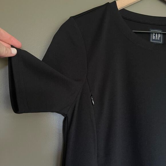 GAP Maternity Side Zip Nursing Dress in Ponte Black Sz Small Classic Comfortable - Picture 11 of 16